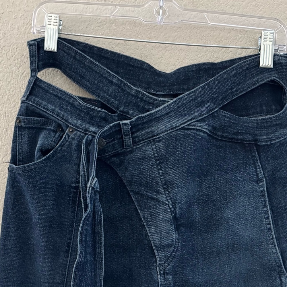 Ottolinger Wrap Jeans Medium Indigo Blue Denim Avant Garde Y2K Streetwear Runway - Picture 10 of 16